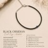 2mm Black Obsidian with Evil Eye Anklet