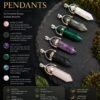 Natural Gemstone Pencil Pendants