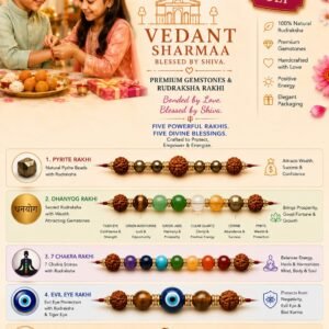 Premium Gemstones & Rudraksha Rakhi Collection