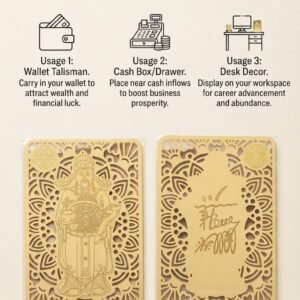 Golden God of Wealth Amulet Card