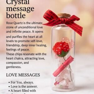 Rose Quartz Crystal Message Bottle