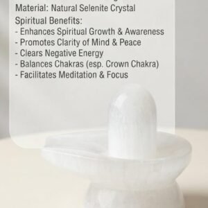 Selenite Shiva Lingam