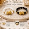 Pixiu Wealth Rings (White Agate & Black Agate)