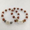 Natural Clear Quartz, 5 Mukhi Rudraksha & Gomti Chakra Bracelet