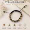 Golden Hematite Pyramid Bracelet