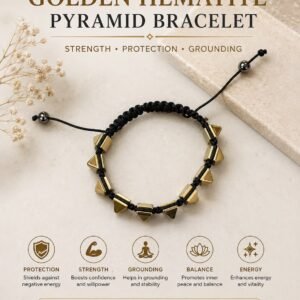 Golden Hematite Pyramid Bracelet