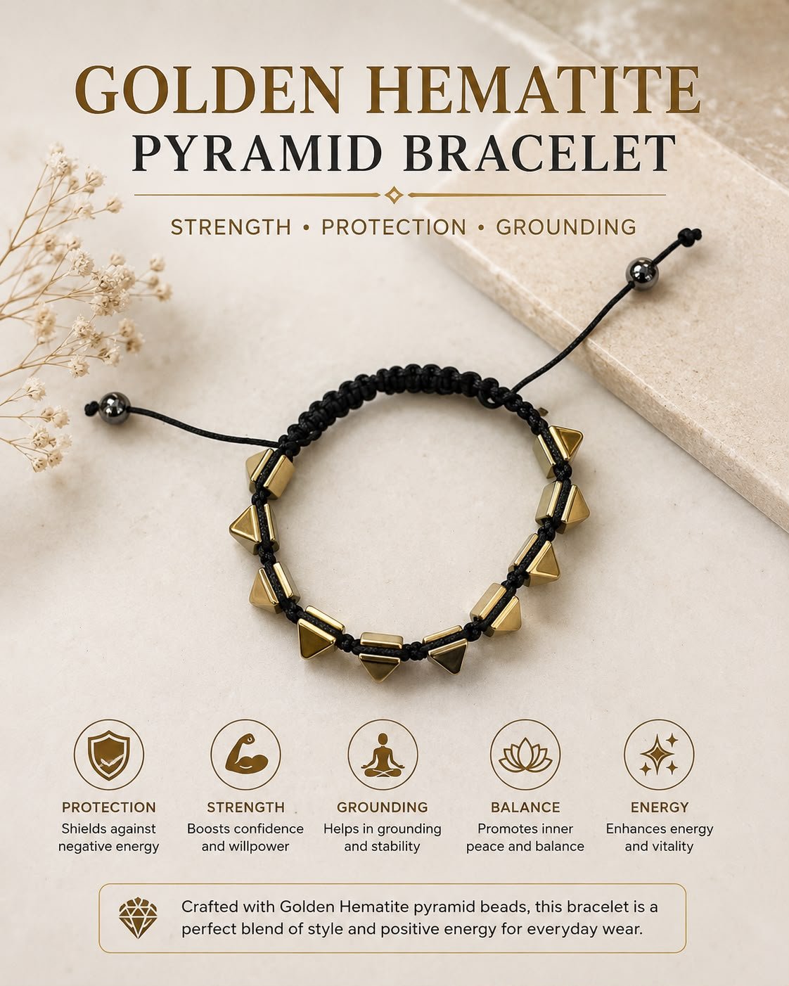 WhatsApp Image 2026-07-18 at 6.35.34 PM (1) Golden Hematite Pyramid Bracelet