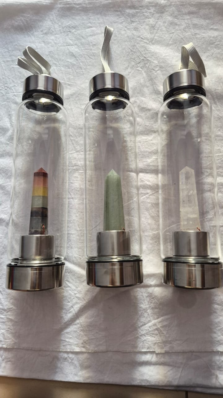 WhatsApp Image 2026-07-22 at 8.39.50 PM 7 Chakra Crystal Water Bottle (Green Aventurine & Clear Quartz)