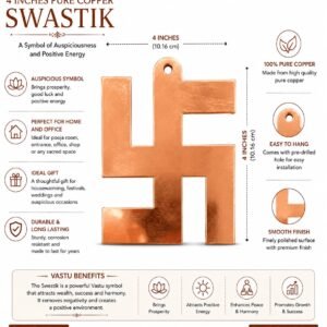 Copper Swastik Wall Hanging