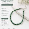 100% Natural Green Emerald Chips Anklet