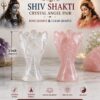 Shiv Shakti Crystal Angel Pair (Rose Quartz & Clear Quartz)