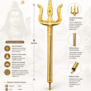 Hollow Brass Trishul