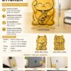 Golden Lucky Cat Sticker