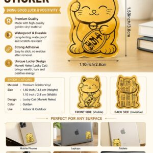 Golden Lucky Cat Sticker