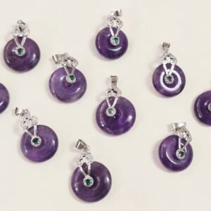 Amethyst Donut Pendant