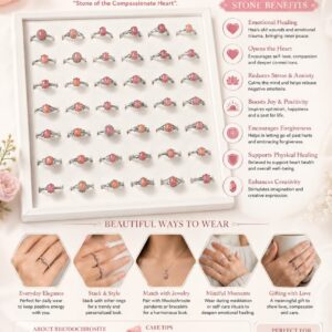 Rhodochrosite Rings