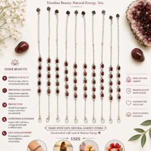 Natural Garnet Stone Bracelet
