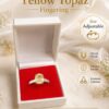 Natural Yellow Topaz Finger Ring
